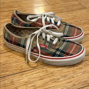 Vans Vintage Eclectic Grandpa Old School Plaid Sneakers Women’s 7.5 Men’s 6